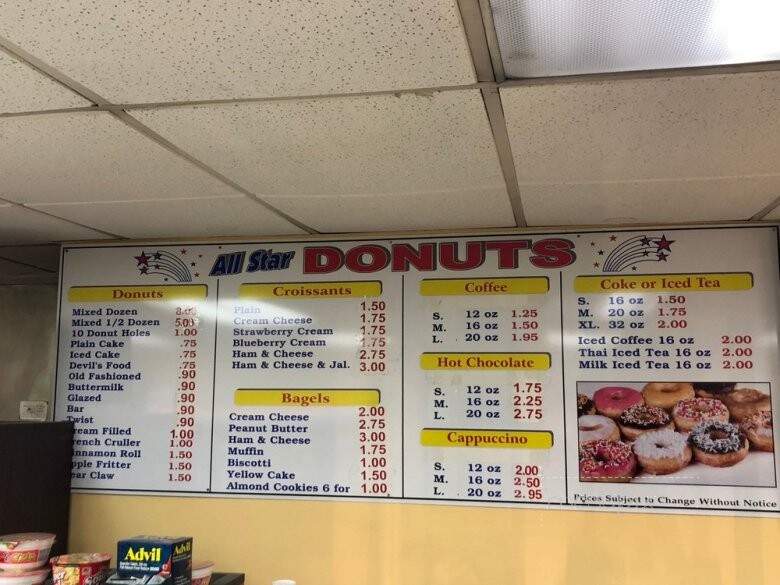 All Star Donuts - Pomona, CA menu_pic