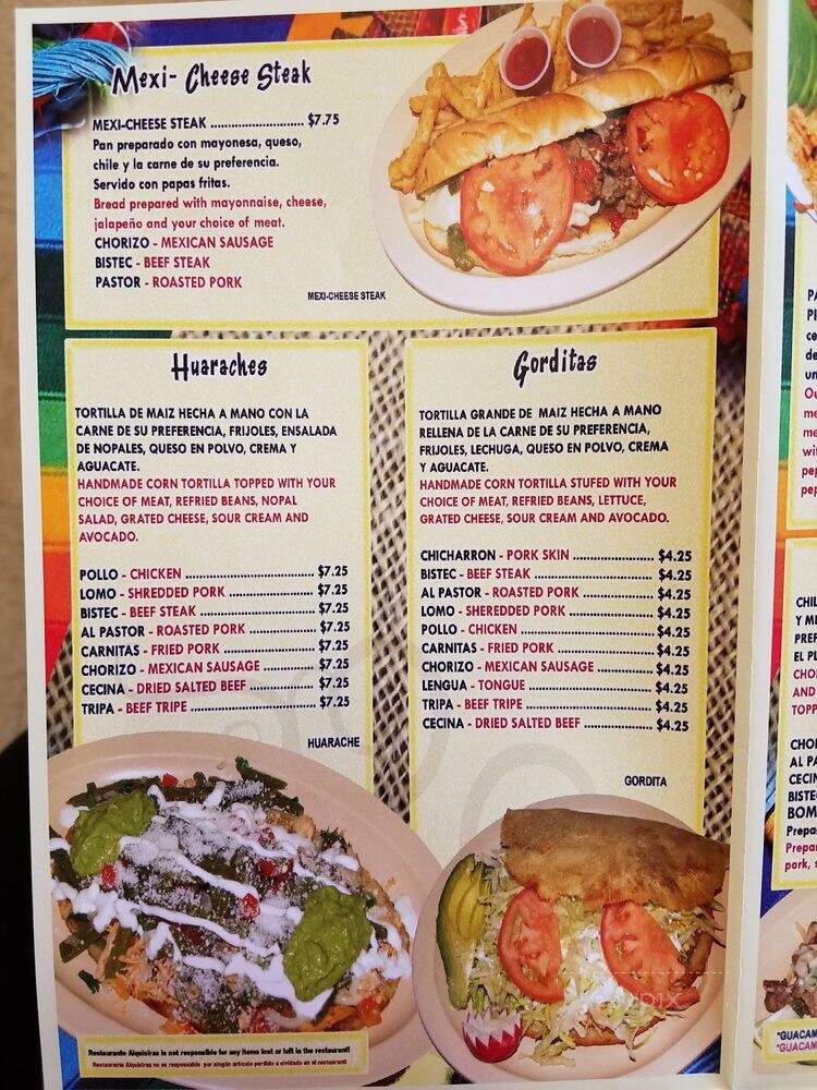 Taqueria Alqusira - Coatesville, PA menu_pic