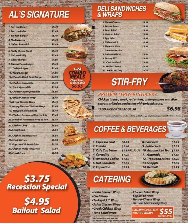 Al's Coffee Shop - Coral Gables, FL menu_pic