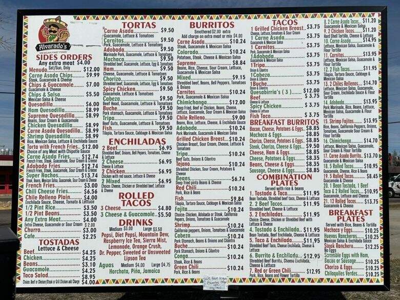 Alvarados Mexican Fast Food - Englewood, CO menu_pic