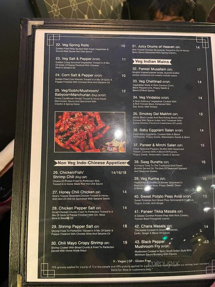 Amara Indian Cuisine & Bar - Indianapolis, IN menu_pic