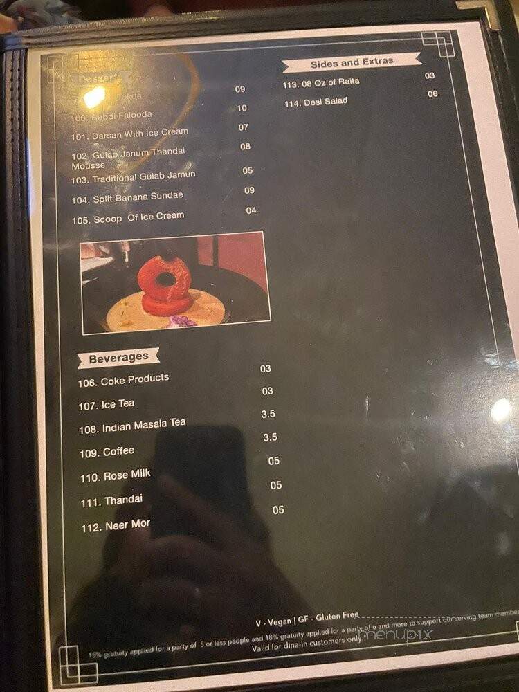 Amara Indian Cuisine & Bar - Indianapolis, IN menu_pic