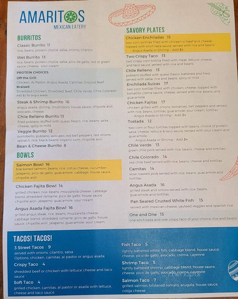 Amarito's - Cypress, CA menu_pic