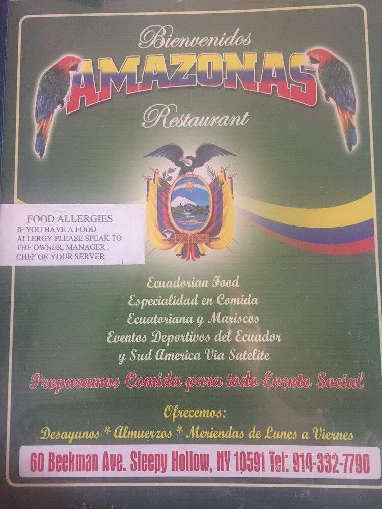 Amazonas Restaurant - Sleepy Hollow, NY menu_pic