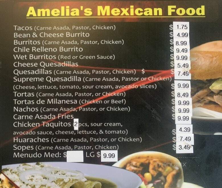 Amelia's Burgers & Mexican Food - Chino, CA