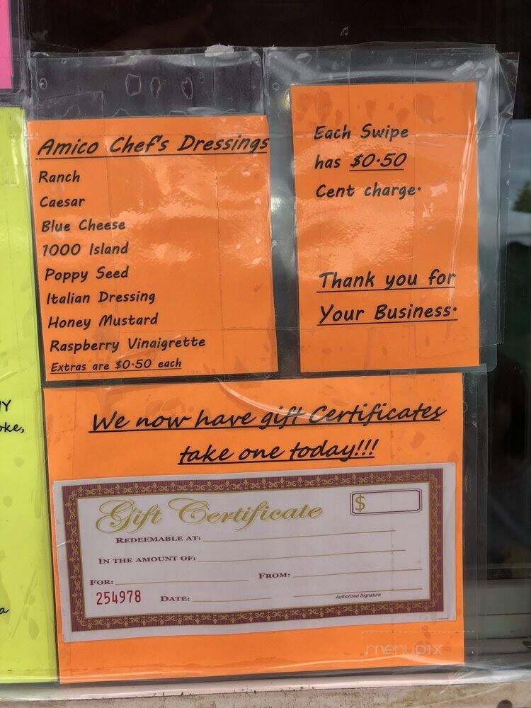 Amico Chef - Portland, OR menu_pic