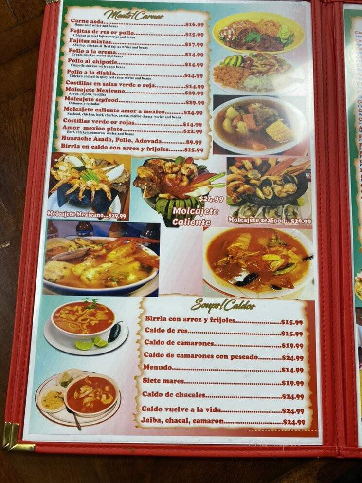 Amor A Mexico Restaurant - Pasco, WA menu_pic