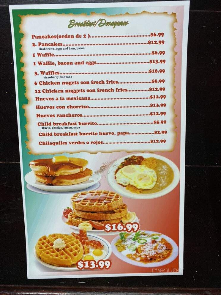 Amor A Mexico Restaurant - Pasco, WA menu_pic