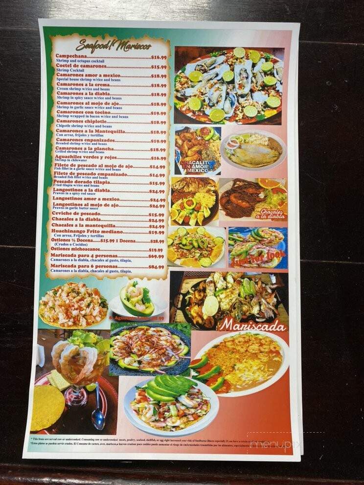 Amor A Mexico Restaurant - Pasco, WA menu_pic