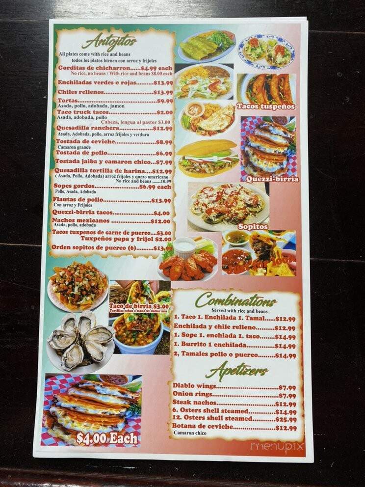 Amor A Mexico Restaurant - Pasco, WA menu_pic
