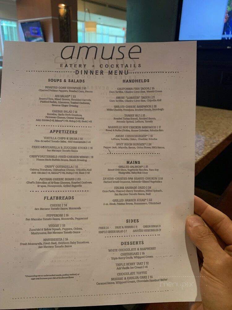 Amuse Eatery & Cocktails - Woodland Hills, CA menu_pic