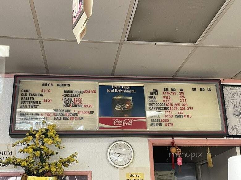 Amy's Donuts - Cypress, CA menu_pic