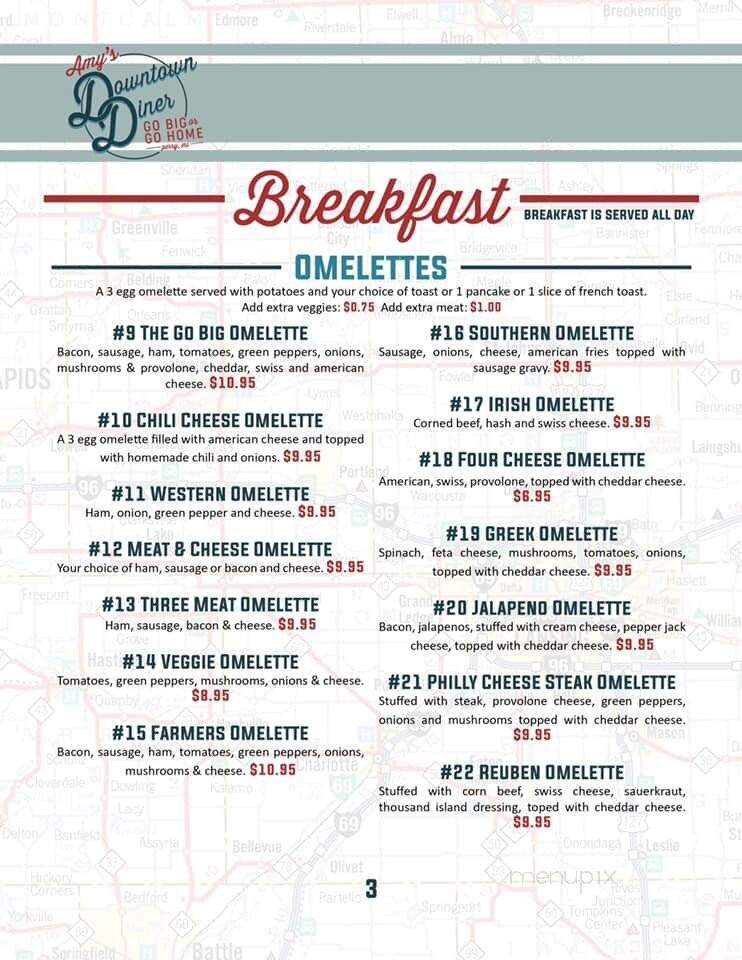 Amy's Downtown Diner - Perry, MI menu_pic