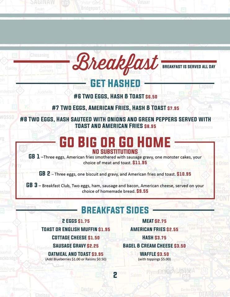Amy's Downtown Diner - Perry, MI menu_pic