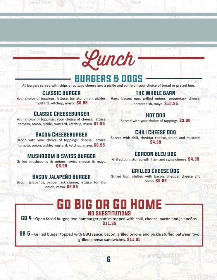 Amy's Downtown Diner - Perry, MI menu_pic
