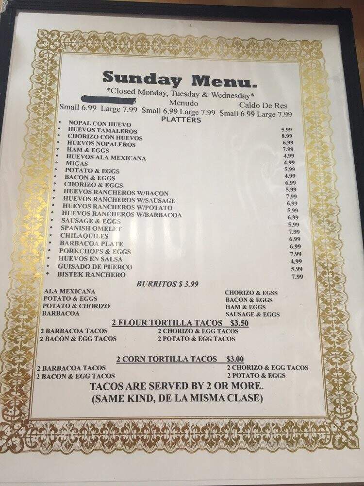 Amy's Place - Fort Worth, TX menu_pic