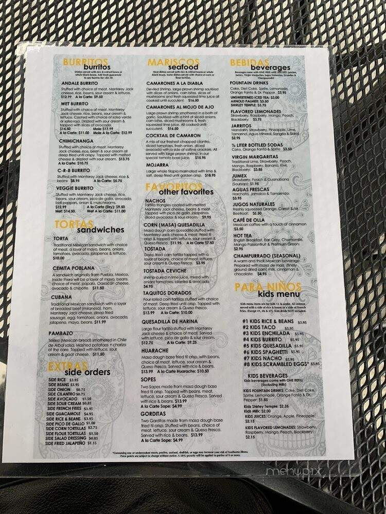 Andale Andale PDX - Portland, OR menu_pic
