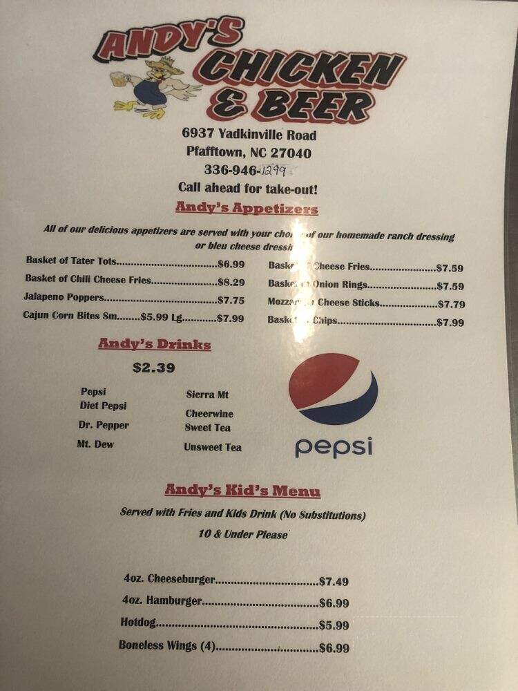 Andys Chicken and Beer - Pfafftown, NC