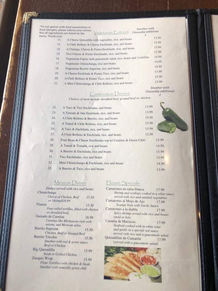Aejo Bistro Bar - Gunnison, CO menu_pic