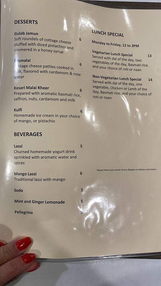 Angaar - New York, NY menu_pic