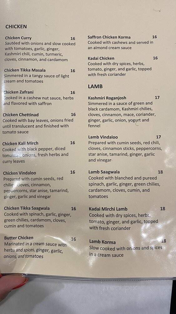 Angaar - New York, NY menu_pic