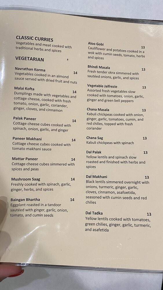Angaar - New York, NY menu_pic