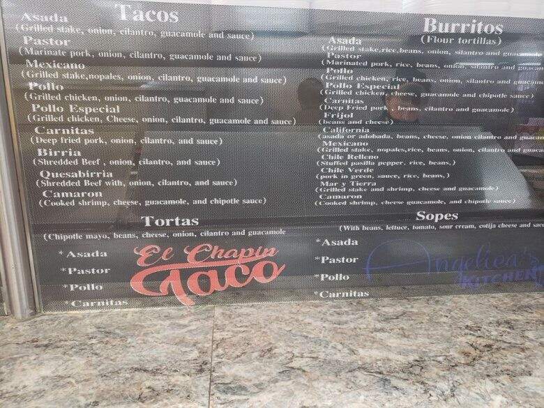 Angelica's Kitchen - Lake Elsinore, CA menu_pic