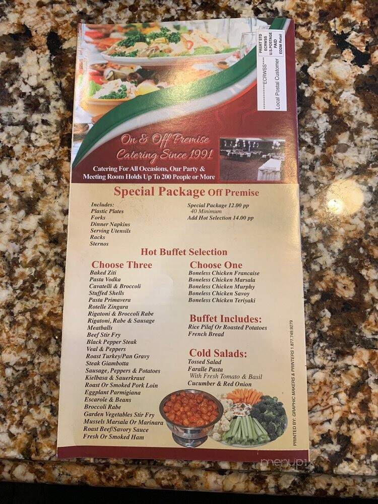 Angelo's Gourmet Eatery - Belleville, NJ menu_pic