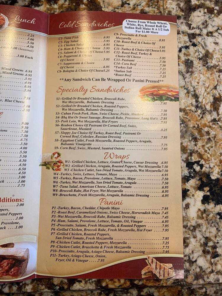 Angelo's Gourmet Eatery - Belleville, NJ menu_pic