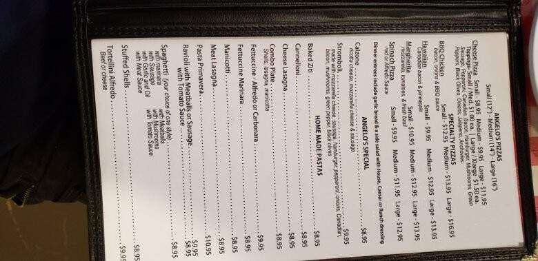 Angelo's Italian Restaurant - Hope, AR menu_pic