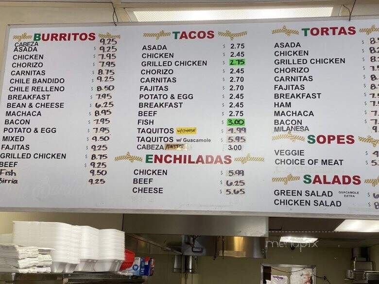Anna's Taqueria - San Dimas, CA menu_pic