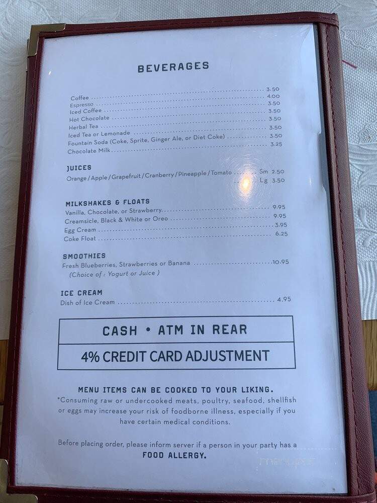 Anthonys Restaurant - Montauk, NY menu_pic