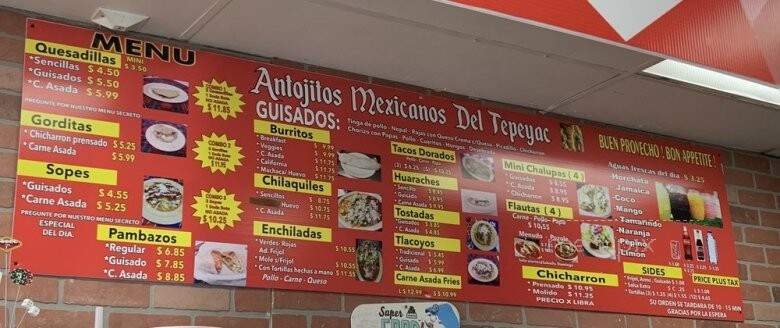 Antojitos Mexicanos del Tepeyac - San Diego, CA menu_pic
