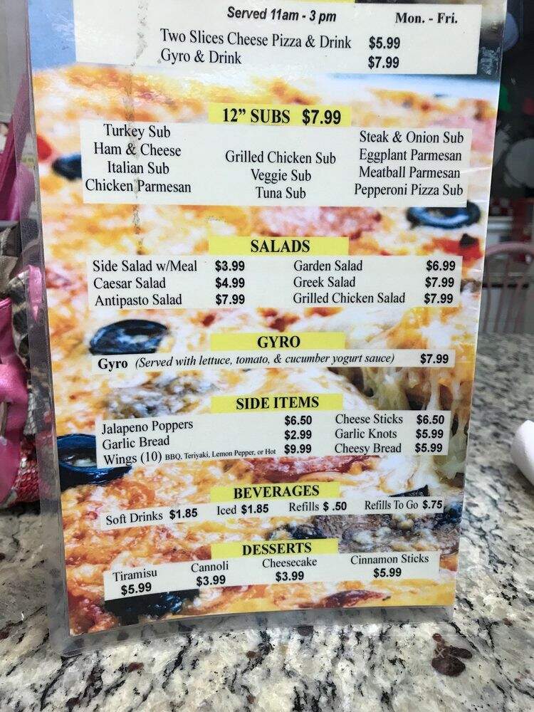 Antonio's Ny Style Pizza - St Augustine, FL menu_pic