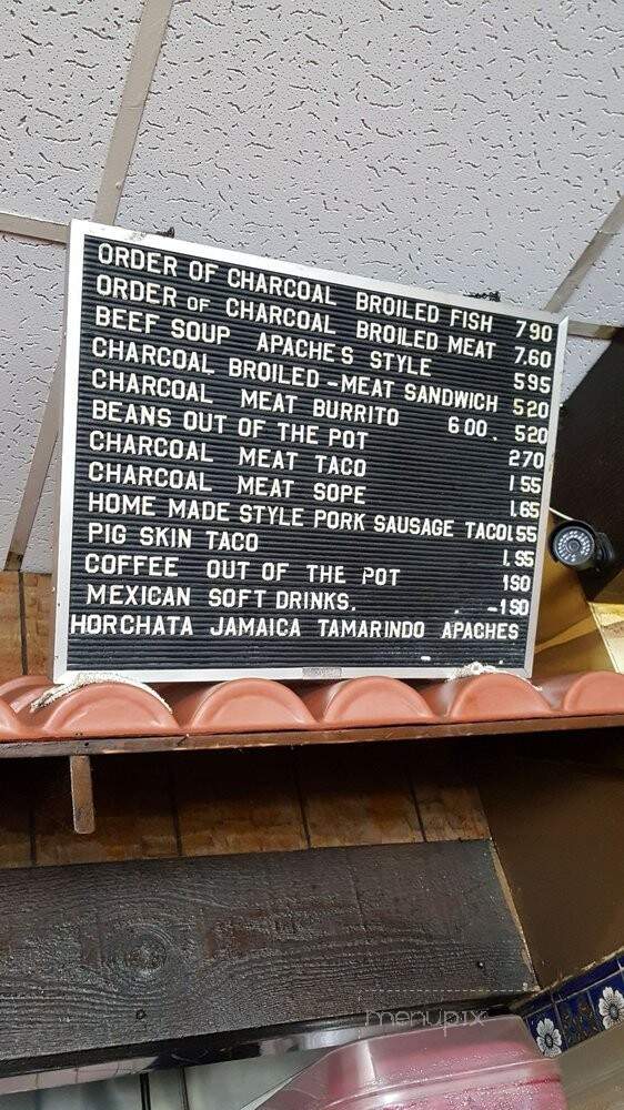 Apache's Carnes Al Carbon - Huntington Park, CA menu_pic