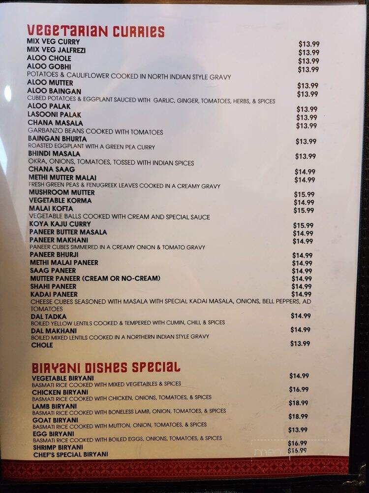 Apna Kitchen - Chattanooga, TN menu_pic