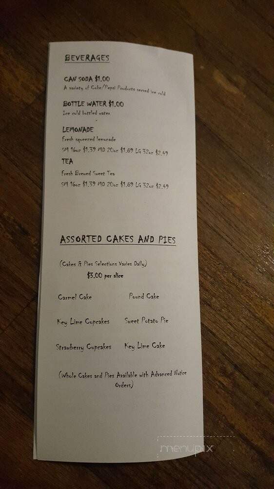 Applewhite's Eatery - Lithonia, GA menu_pic