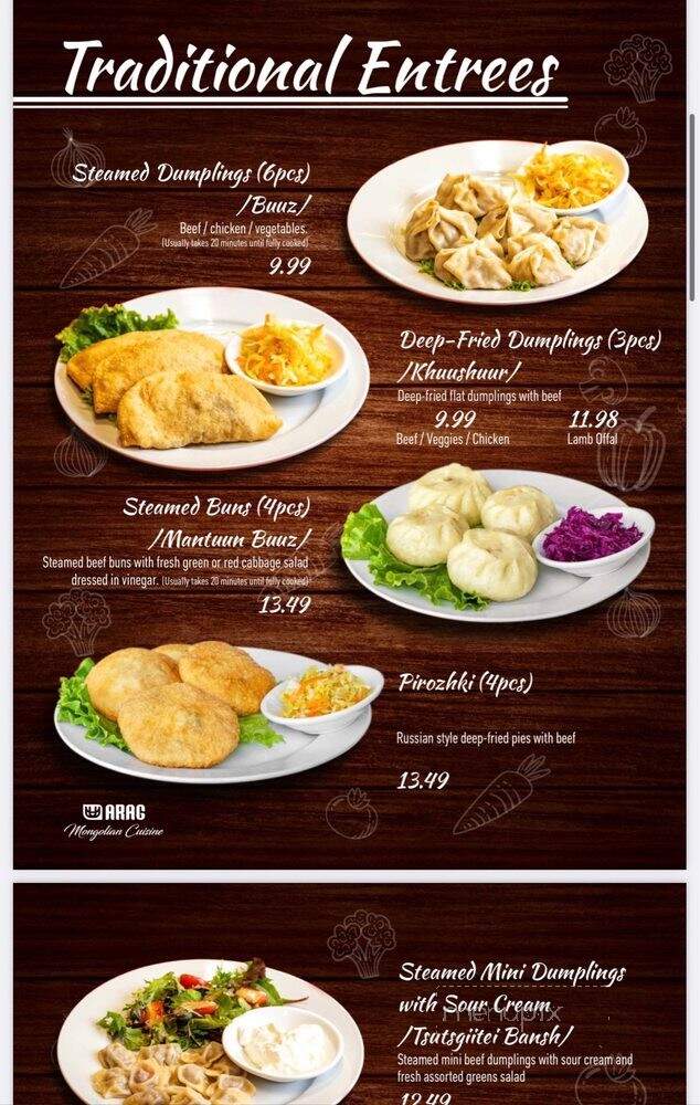 Arag Mongolian Cuisine - Los Angeles, CA menu_pic