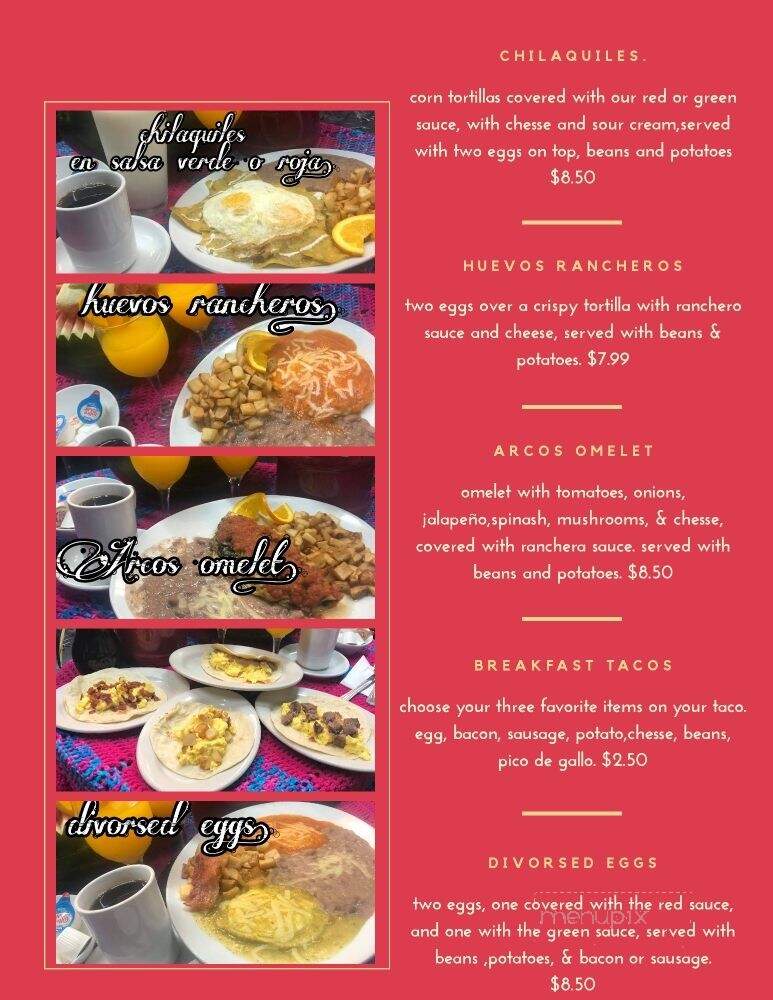 Arcos Mexican Grill - Vernon, TX menu_pic