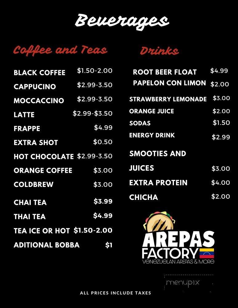 What Arepa! - Pocatello, ID menu_pic