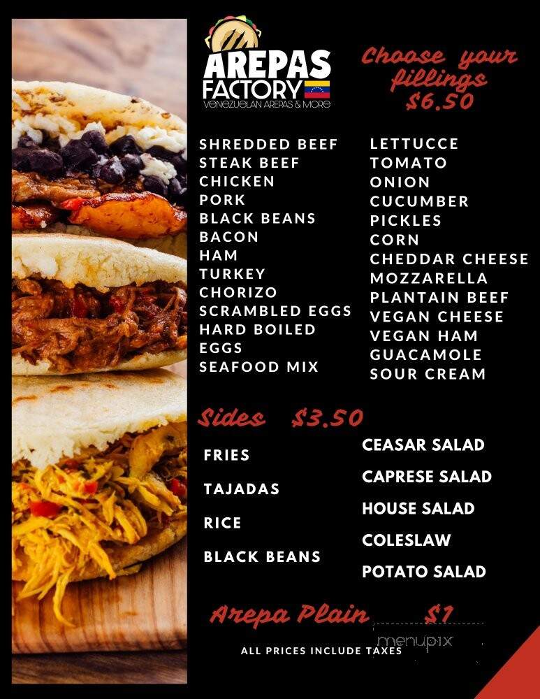 What Arepa! - Pocatello, ID menu_pic