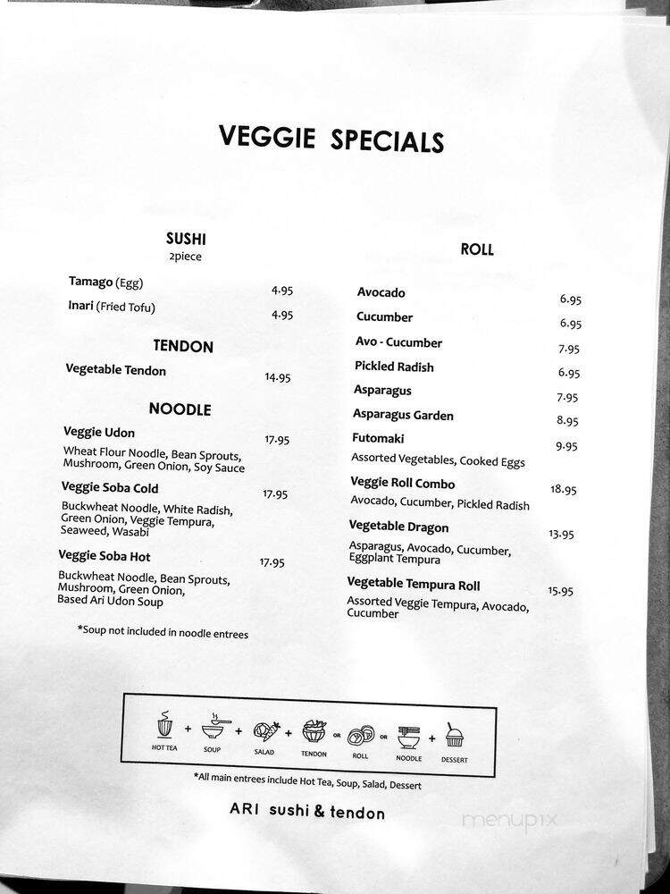 Ari Sushi - Dublin, CA menu_pic