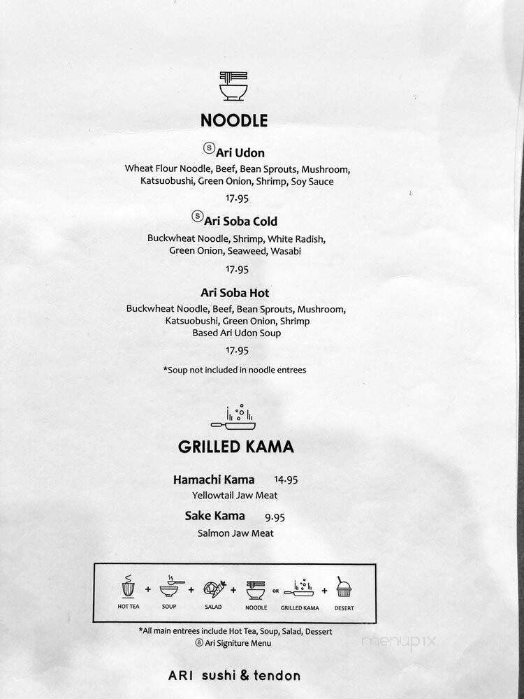 Ari Sushi - Dublin, CA menu_pic