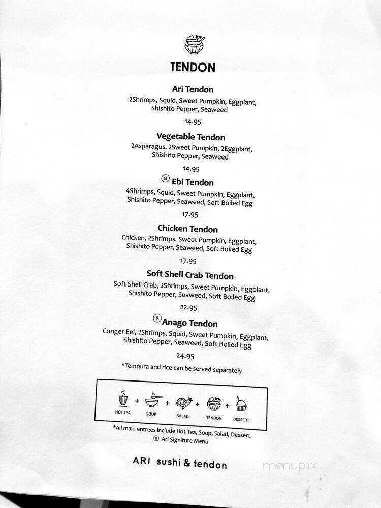 Ari Sushi - Dublin, CA menu_pic