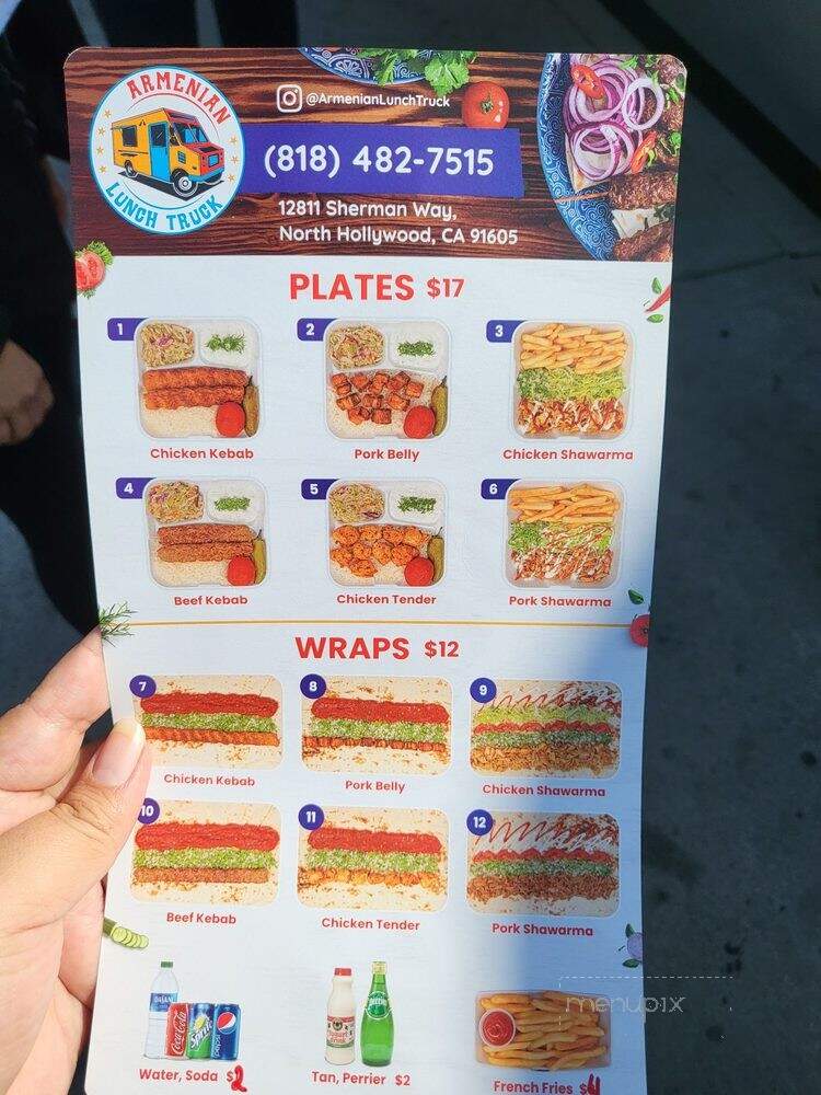 Armenian Lunch Truck - North Hollywood, CA menu_pic