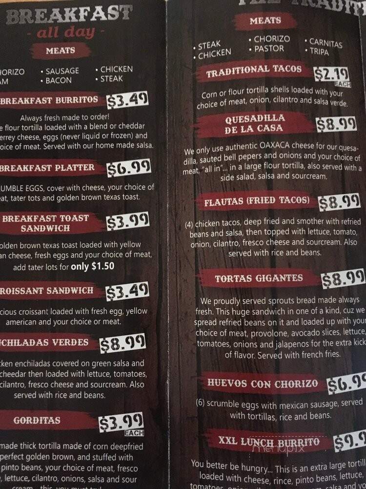 Arrieros Taqueria and Grill - Lilburn, GA menu_pic