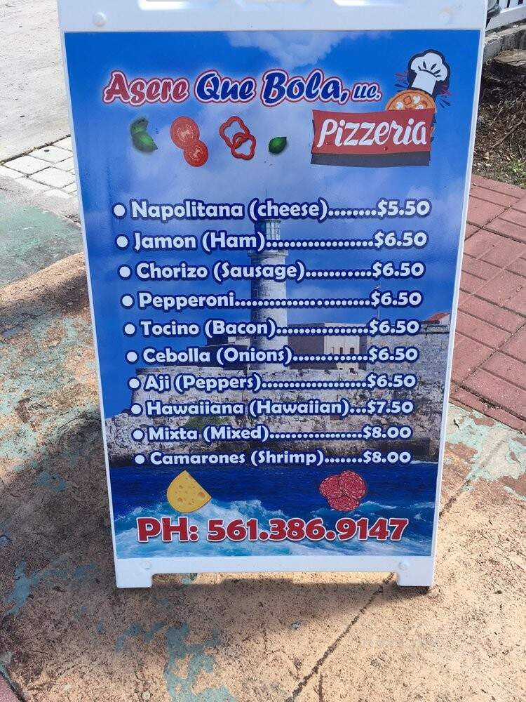 Asere Que Bola Pizzeria - West Palm Beach, FL menu_pic