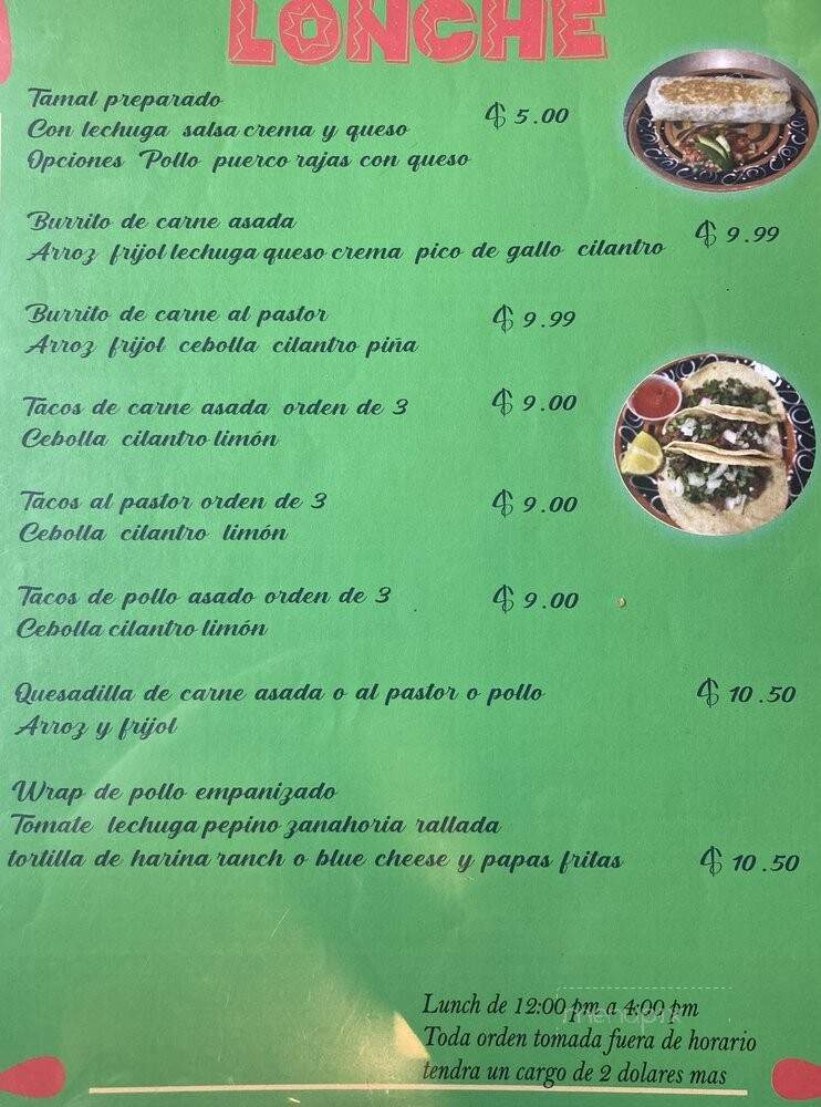 La Mexicanita - Klamath Falls, OR menu_pic