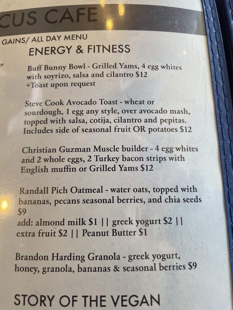 Atticus Cafe - Anaheim, CA menu_pic