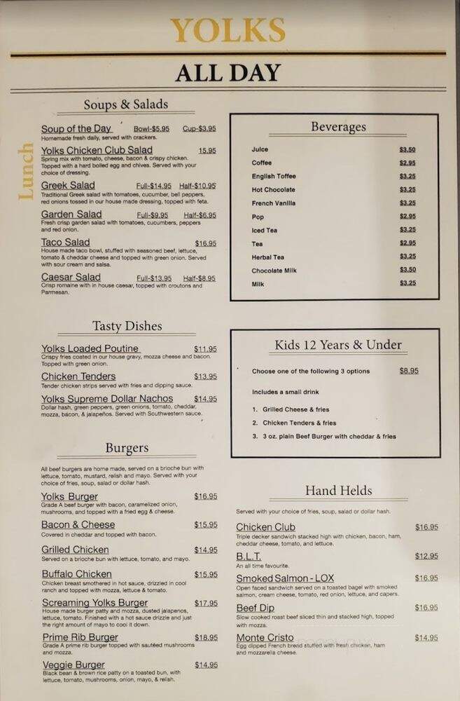 Aubree's Breakfast Place - Prince George, BC menu_pic